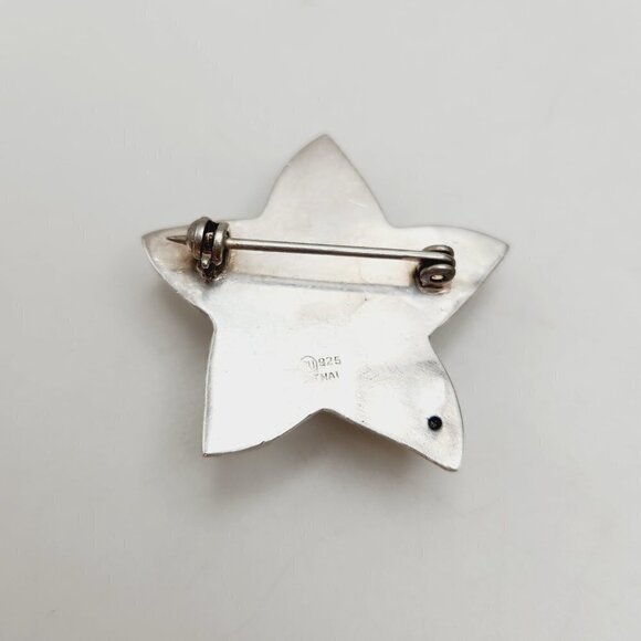 Starfish 3D Ocean Lover Figural Puffy 925 Sterling Silver Thailand Brooch - Picture 3 of 4